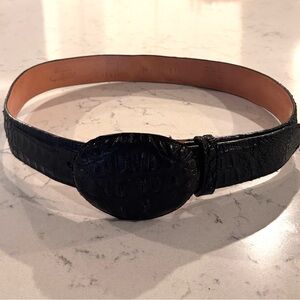 Cuadra Genuine Crocodile Exotic Handcrafted Leather Belt Size 34 in Black